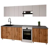 Bucătărie Smartex K1 PAL melaminat / Dark Oak