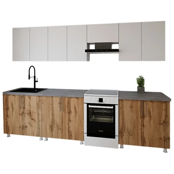Bucătărie Smartex K1 PAL melaminat / Dark Oak photo 1 Bucătărie Smartex K1 PAL melaminat / Dark Oak photo 1