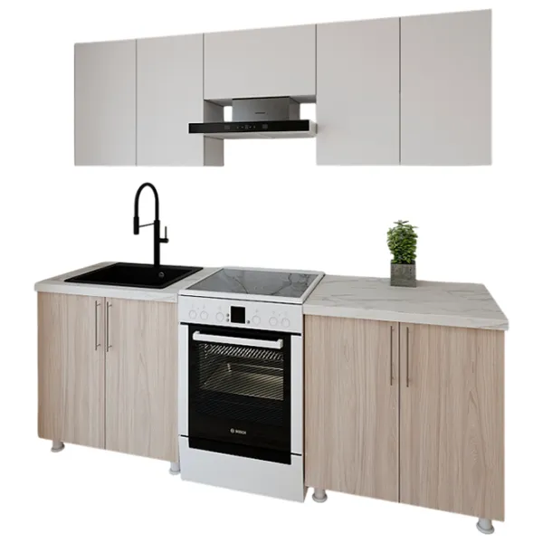 Кухня Smartex K1 ДСП меламин / Светлый Дуб photo 1 Кухня Smartex K1 ДСП меламин / Светлый Дуб photo 1