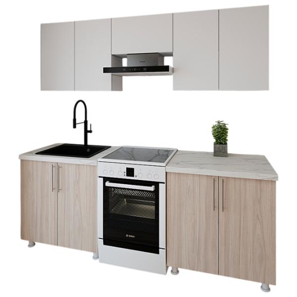 Кухня Smartex K1 ДСП меламин / Светлый Дуб photo 1 Кухня Smartex K1 ДСП меламин / Светлый Дуб photo 1