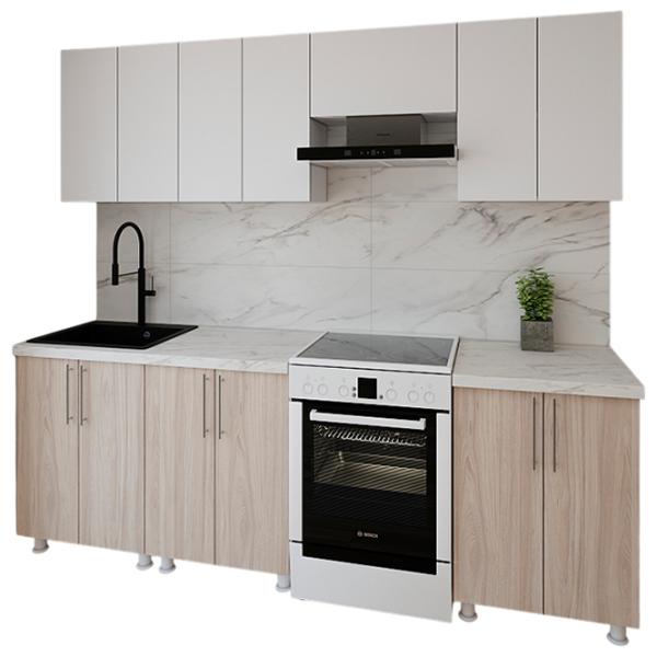 Кухня Smartex K1 ДСП меламин / Светлый Дуб photo 1 Кухня Smartex K1 ДСП меламин / Светлый Дуб photo 1