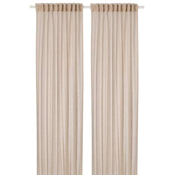 Шторы Ikea Hallebracka Бежевый / Полиэстер photo 1