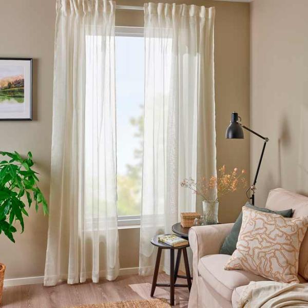 Шторы Ikea Hallebracka Белый / Полиэстер photo 6