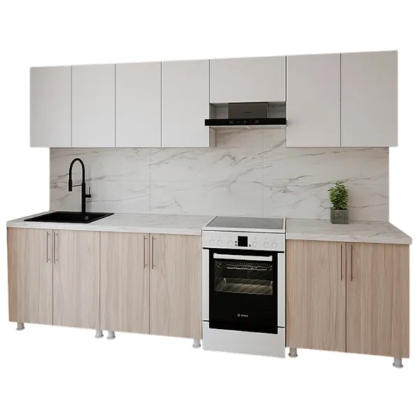 Кухня Smartex K1 ДСП меламин / Светлый Дуб photo 1 Кухня Smartex K1 ДСП меламин / Светлый Дуб photo 1