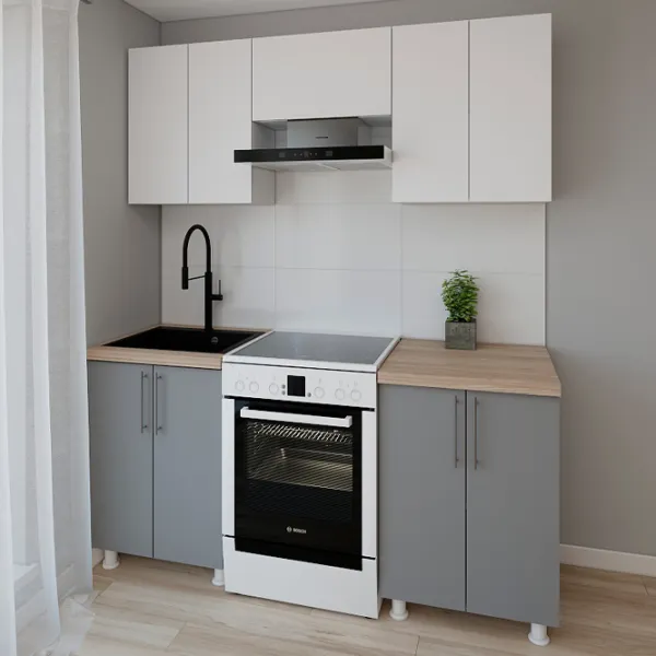Кухня Smartex K1 ДСП меламин / Серый  photo 2