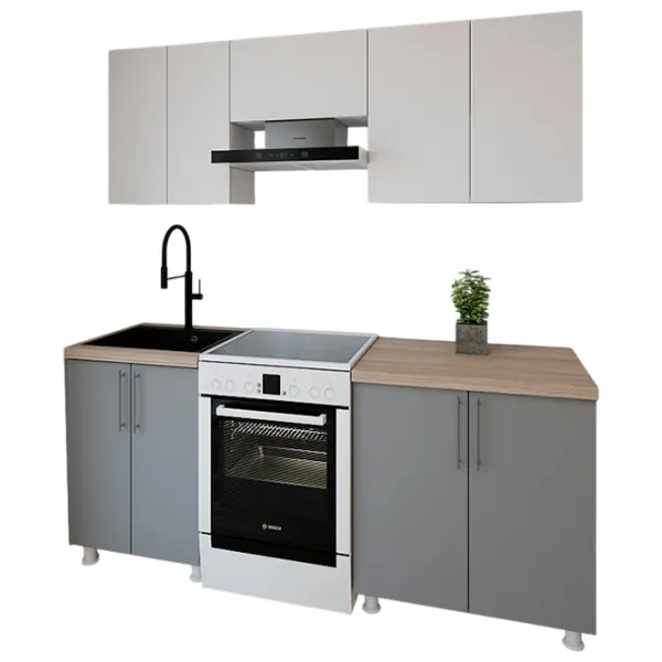 Кухня Smartex K1 ДСП меламин / Серый  photo 1