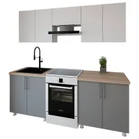 Кухня Smartex K1 ДСП меламин / Серый 