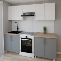 Кухня Smartex K1 ДСП меламин / Серый photo 2