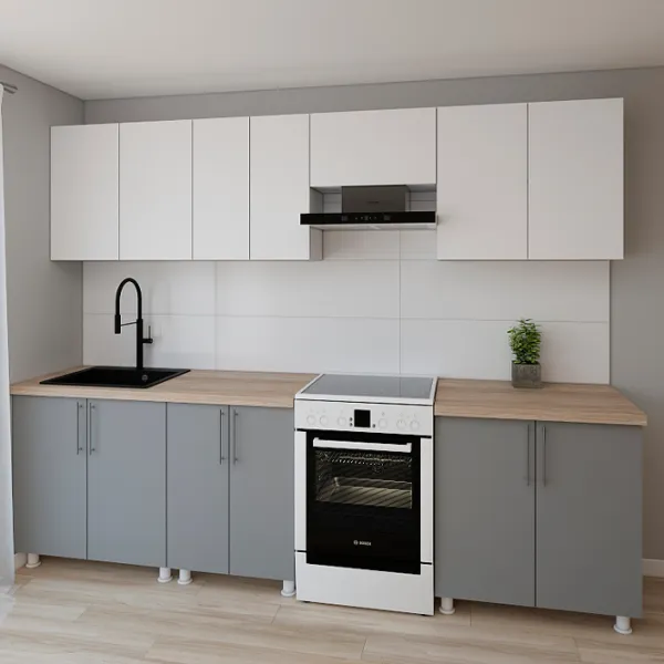 Кухня Smartex K1 ДСП меламин / Серый  photo 2