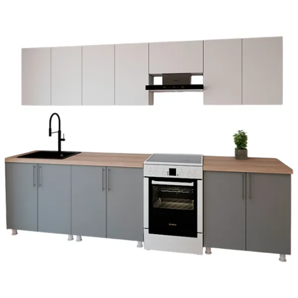 Кухня Smartex K1 ДСП меламин / Серый  photo 1 Кухня Smartex K1 ДСП меламин / Серый  photo 1