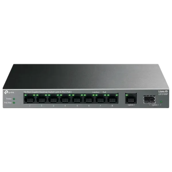 Switch TP-Link LS1210GP Black photo 1 Switch TP-Link LS1210GP Black photo 1