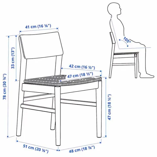 Кухонный стул Ikea Skansnas Массив/ Черный Beige photo 5