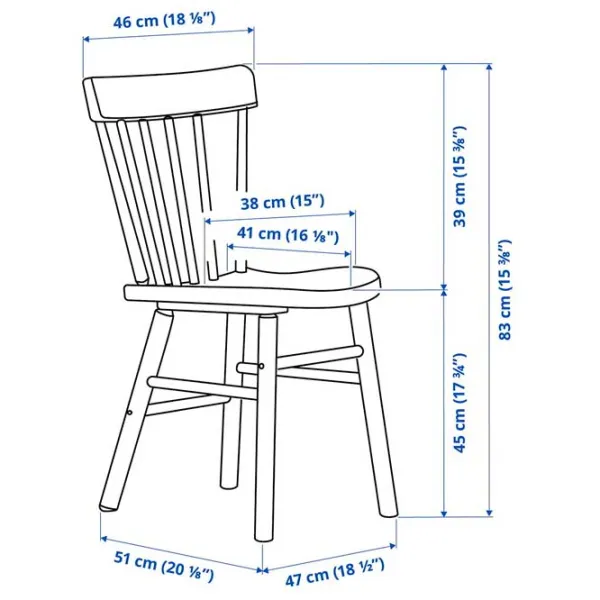 Кухонный стул Ikea Norraryd Массив/ Белый White photo 5