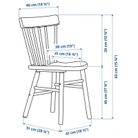 Scaun de bucătărie Ikea Norraryd Masiv/ White White photo 5