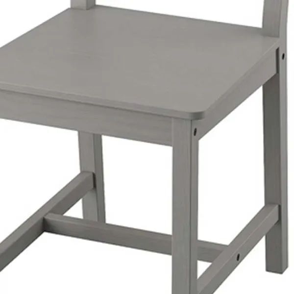 Кухонный стул Ikea Hauga Массив/ Серый Серый photo 2