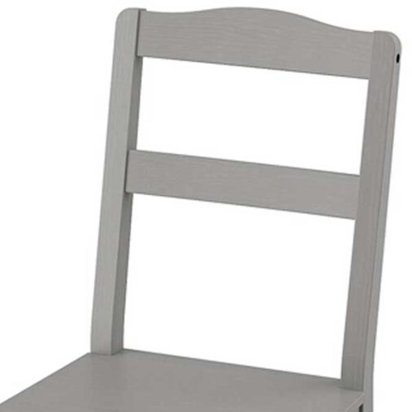 Кухонный стул Ikea Hauga Массив/ Серый Серый photo 3