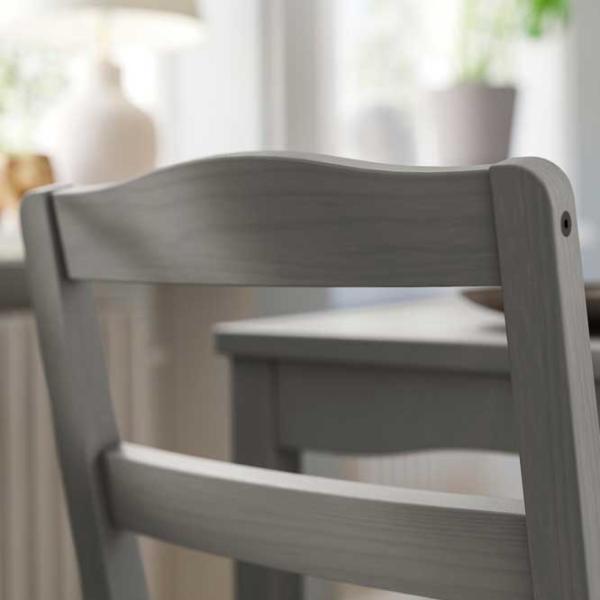 Кухонный стул Ikea Hauga Массив/ Серый Серый photo 5