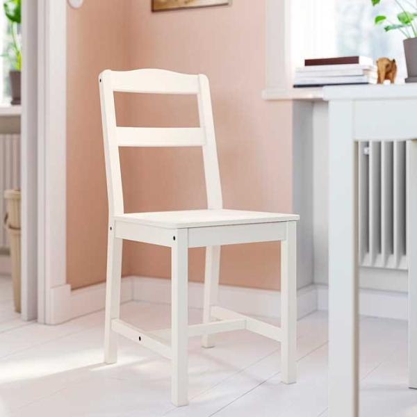 Кухонный стул Ikea Hauga Массив/ Белый White photo 2