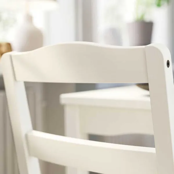 Кухонный стул Ikea Hauga Массив/ Белый White photo 5