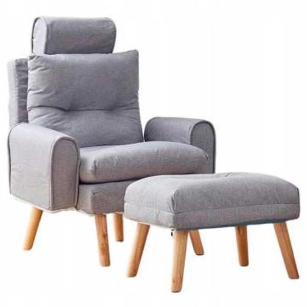 Fotoliu de grădină Ekspand S1380 Lemn / Stofă / Gray Beige photo 1