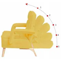 Fotoliu de grădină Ekspand S1408 Lemn / Poliester / Yellow Beige photo 5