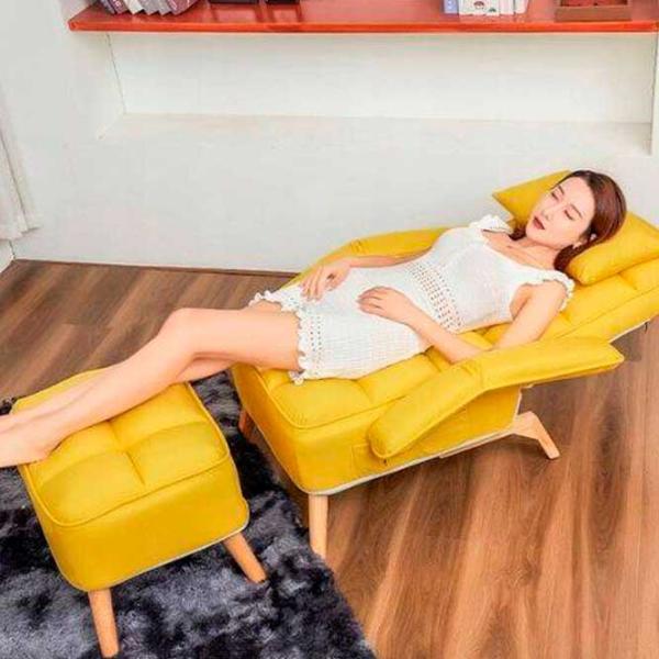 Fotoliu de grădină Ekspand S1408 Lemn / Poliester / Gray Beige photo 5