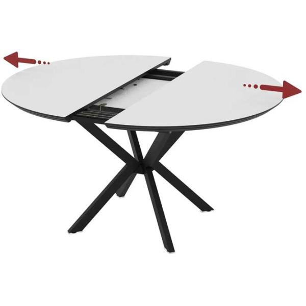 Masă de bucătărie extensibilă Magnus Dobok MDF/ White photo 2
