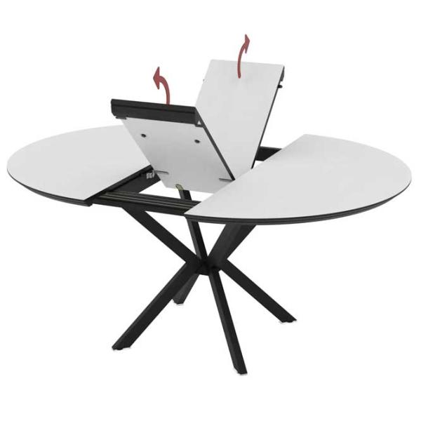 Masă de bucătărie extensibilă Magnus Dobok MDF/ White photo 3