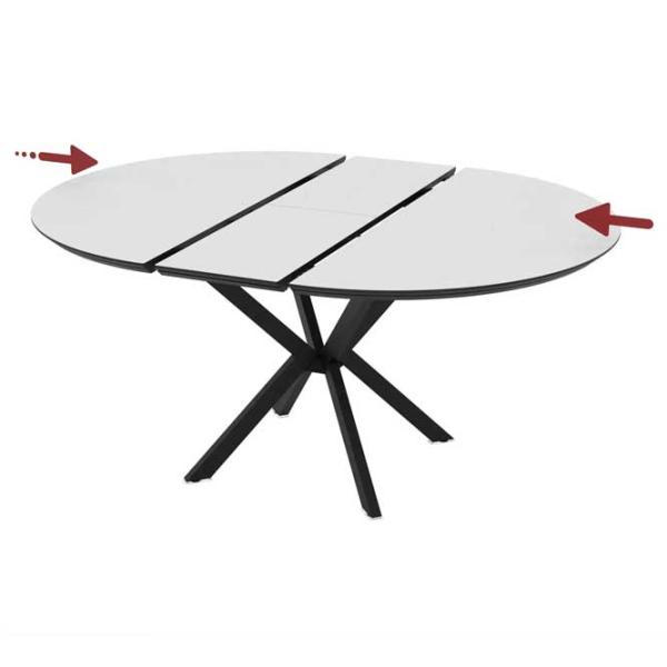 Masă de bucătărie extensibilă Magnus Dobok MDF/ White photo 4