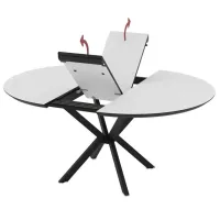 Masă de bucătărie extensibilă Magnus Dobok MDF/ Black photo 3