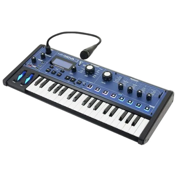 Цифровой синтезатор Novation MiniNova 37 клавиш / 18 голосов / Пластик / Синий photo 2