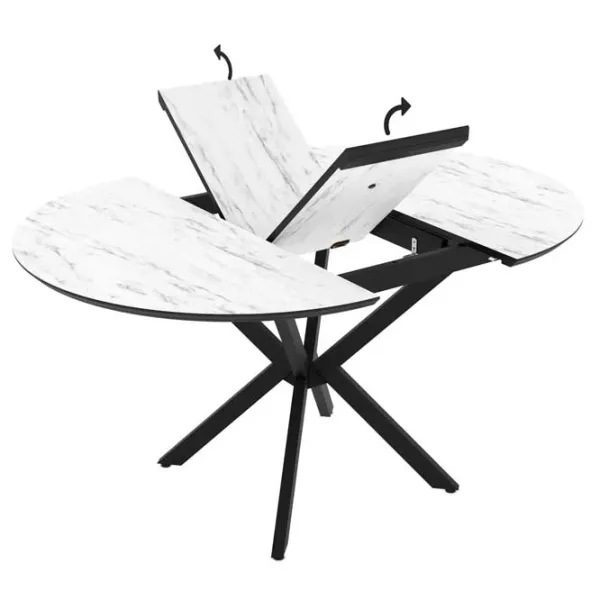 Masă de bucătărie extensibilă Magnus Dobok MDF/ White photo 2
