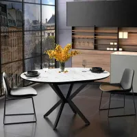 Masă de bucătărie extensibilă Magnus Dobok MDF/ White photo 4