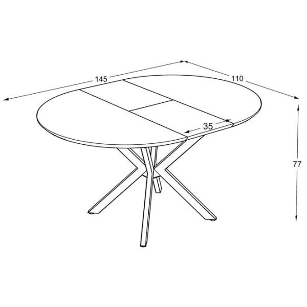 Masă de bucătărie extensibilă Magnus Dobok MDF/ White photo 6
