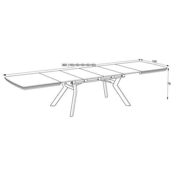 Masă de bucătărie extensibilă Magnus Robat MDF/ Gray photo 8