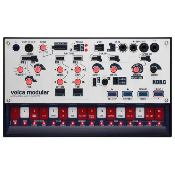 Sintetizator digital Korg Volca Modular 16 clape / 1 voce / Plastic / Blue photo 1