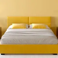 Кровать My-Style my-Lori 200 x 200 см / Фанера / Желтый photo 2