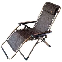 Шезлонг OutdooR HX-022 Металл / Ткань / Коричневый Черный