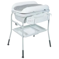 Cadiță cu masă de infășat Chicco Cuddle & Bubble  Unisex / 0 - 36 luni / Gray