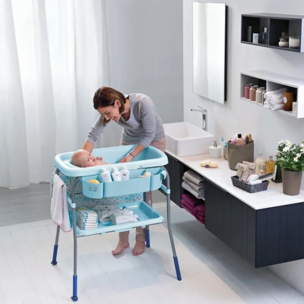 Пеленальный столик с ванночкой Chicco Cuddle & Bubble  Унисекс / 0 - 36 месяцы / Серый photo 7