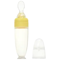 Бутылочка с ложкой Premaman Yummix Унисекс / 0.09л / Yelow