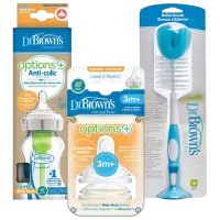Набор бутылок Dr. Brown's Options+ Унисекс / 0.27л / Прозрачный