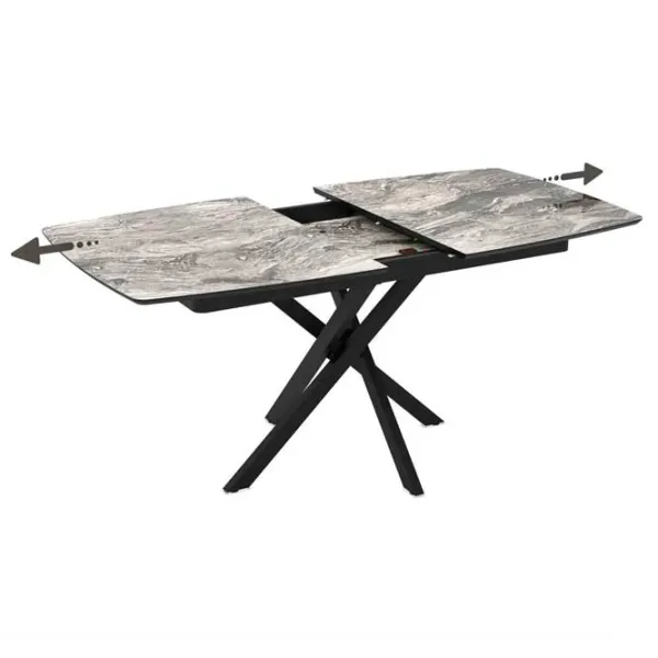 Masă de bucătărie extensibilă Magnus FILIS 145 MDF/ Black photo 3 Masă de bucătărie extensibilă Magnus FILIS 145 MDF/ Black photo 3