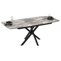 Masă de bucătărie extensibilă Magnus FILIS 145 MDF/ Black photo 5