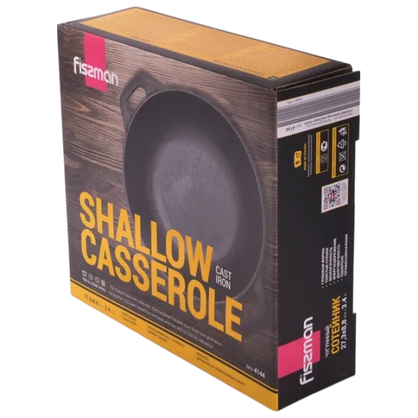 Tigaie Fissman Cast Iron 4144 Stewpan / 27 cm / Black photo 3 Tigaie Fissman Cast Iron 4144 Stewpan / 27 cm / Black photo 3