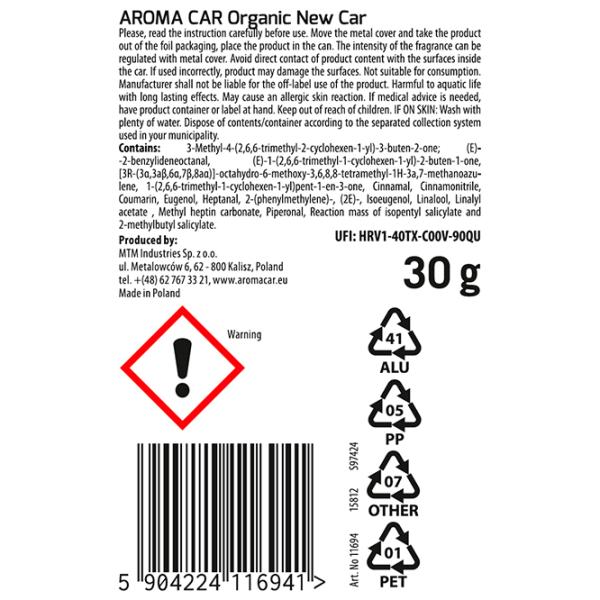 Aromatizator auto Aroma Car Organic Slide New Car / / Tabloul de bord în mașină photo 2 Aromatizator auto Aroma Car Organic Slide New Car / / Tabloul de bord în mașină photo 2