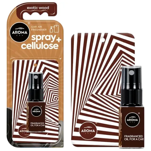Ароматизатор для авто Aroma Car Spray Cellulose Exotic Wood / 0.020л / спрей photo 2 Ароматизатор для авто Aroma Car Spray Cellulose Exotic Wood / 0.020л / спрей photo 2