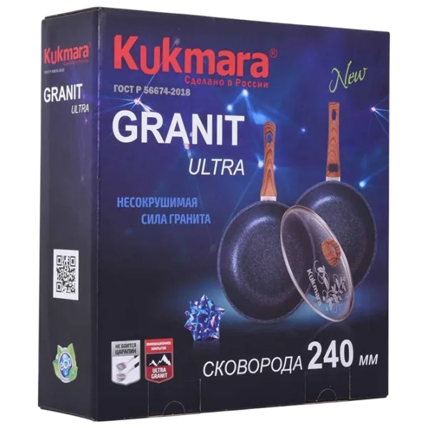 Tigaie Kukmara Granit Ultra SGG241A Universală / 24 cm / Black photo 5 Tigaie Kukmara Granit Ultra SGG241A Universală / 24 cm / Black photo 5