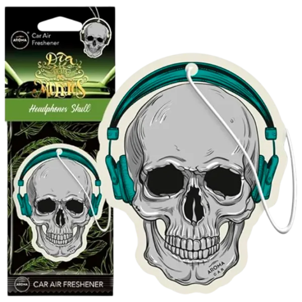 Ароматизатор для авто Aroma Car Cellulose Dia de Los Muertos Headphones Skull Proaspăt / / на зеркале photo 1