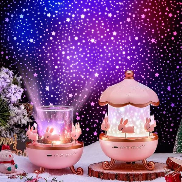 Проектор звезд Night Light Projector Bunny"s Carousel WH-E11 1+ / Синий Розовый photo 9 Проектор звезд Night Light Projector Bunny"s Carousel WH-E11 1+ / Синий Розовый photo 9